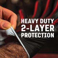 Venom Steel nitrile gloves 6mil thickness for durable protection against oils and grime.