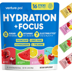 Venture Pal 2-in-1 hydration packets packaging for daily use.