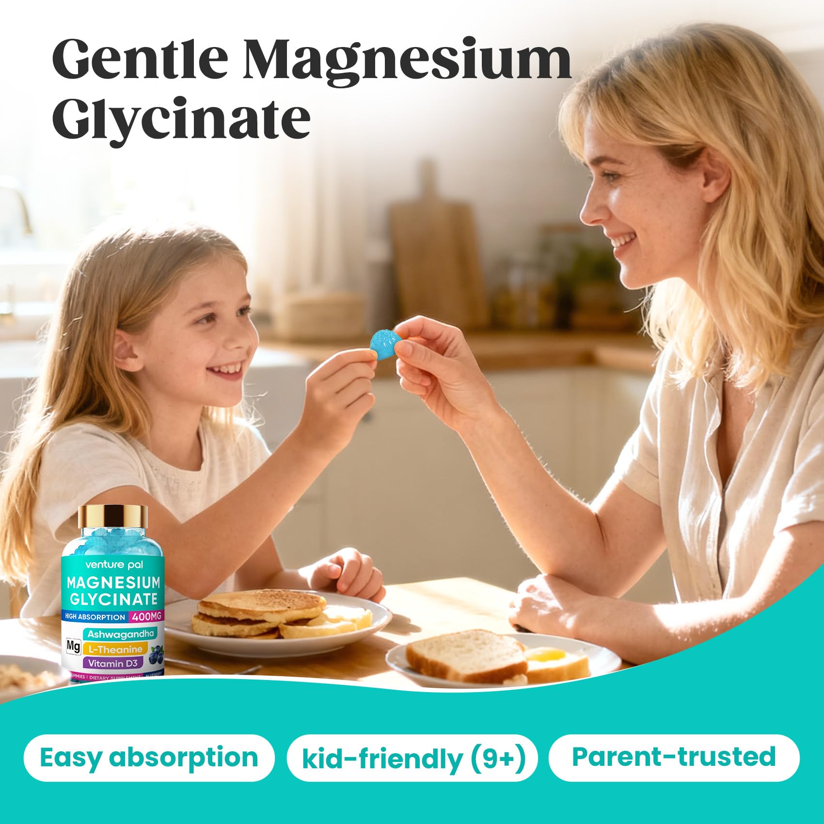 Venture Pal gummies with ashwagandha and L-Theanine for calmer moments.