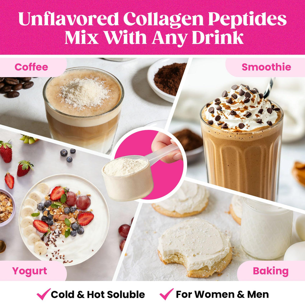 Venture Pal collagen powder mixed into baking batter for protein and amino acids.