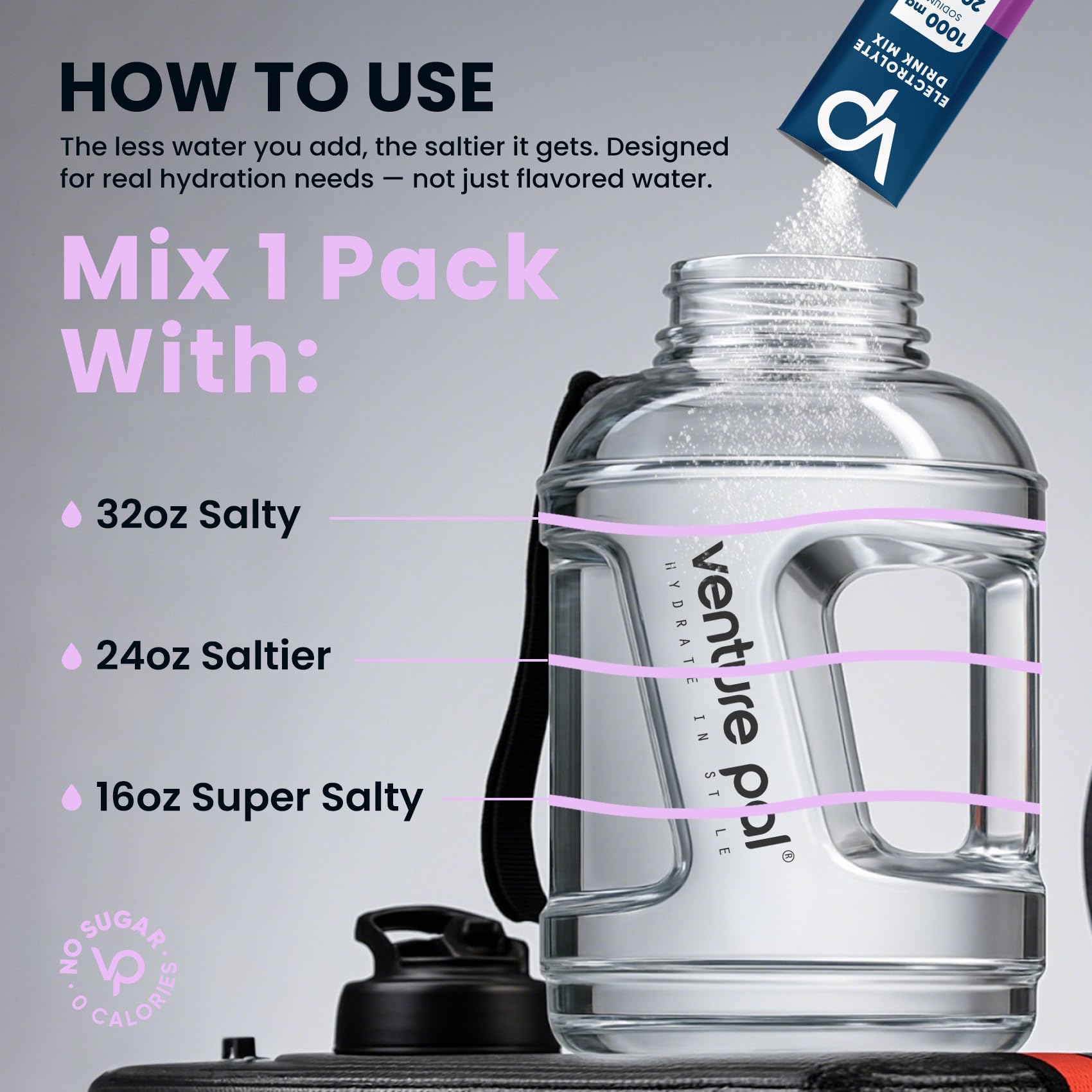 Compact hydration solution by Venture Pal, ideal for busy days outdoors.