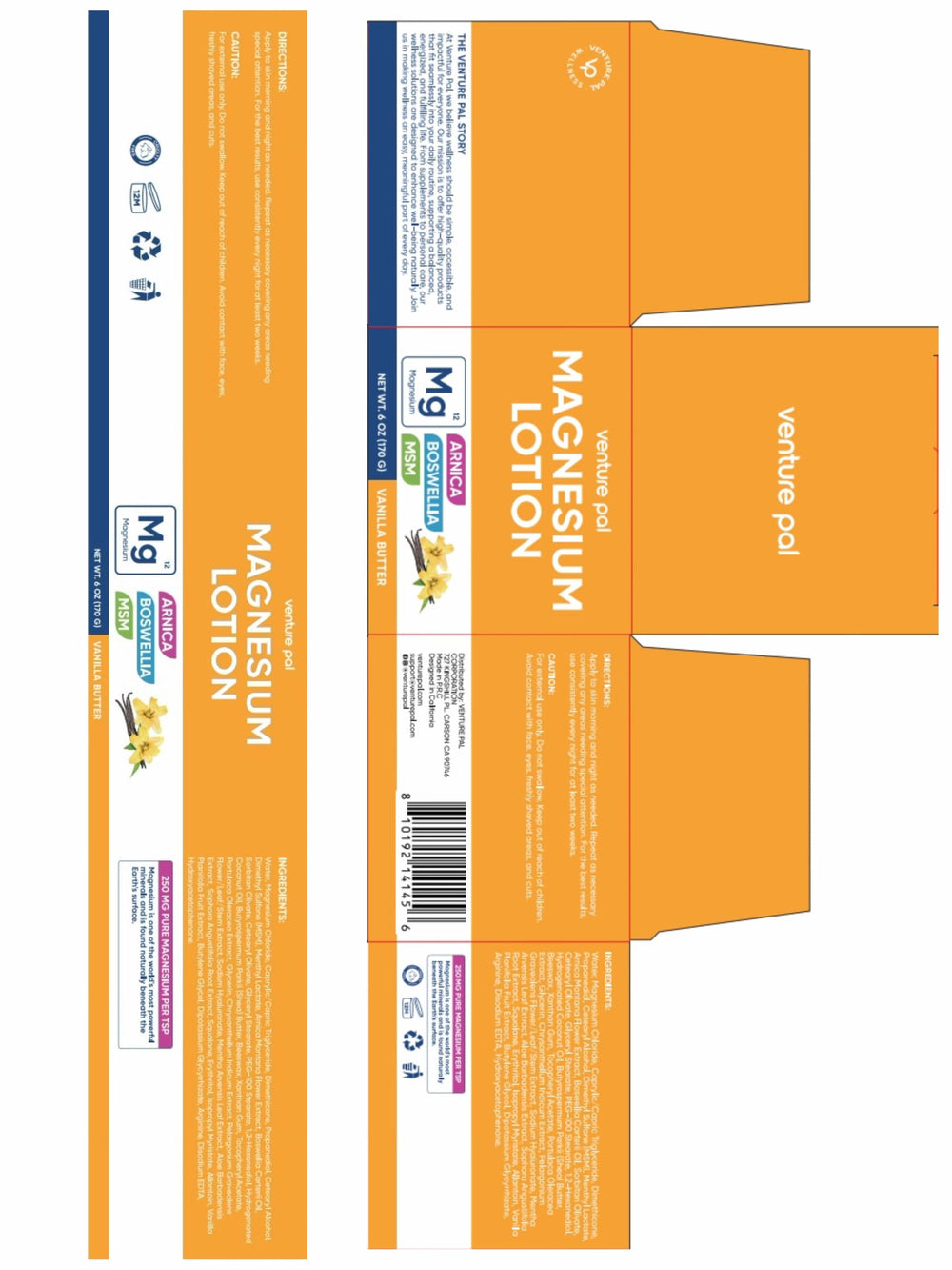 Venture Pal Magnesium Lotion in-use lifestyle shot for daily routine.