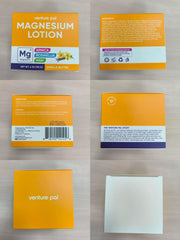 Venture Pal Magnesium Lotion ingredients image emphasizes minerals for soothing skin.