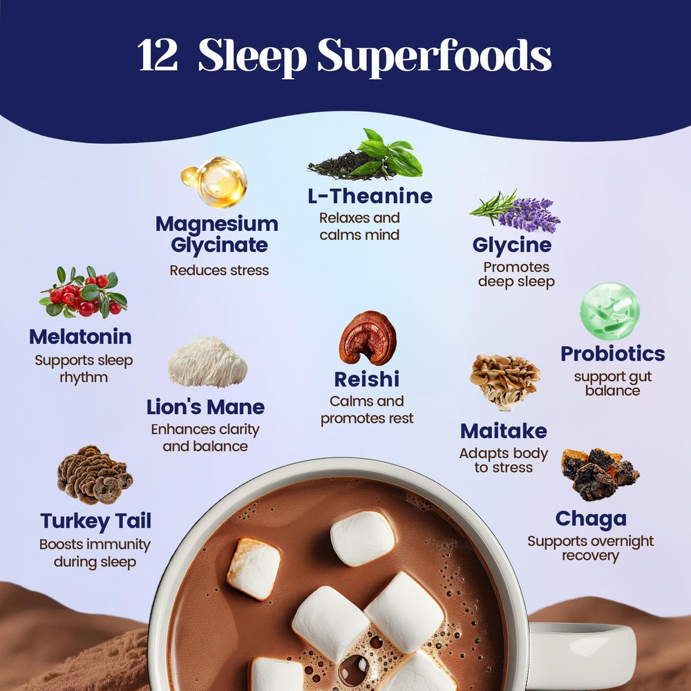 Venture Pal Mushroom Cocoa cup steam - warm cocoa supports a comforting night ritual.