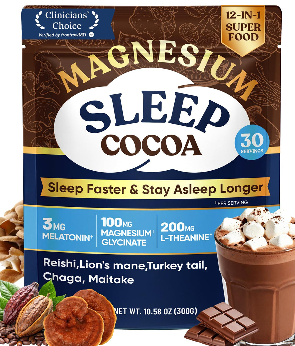 Venture Pal Mushroom Cocoa powder front - unsweetened mix for a calming evening routine.