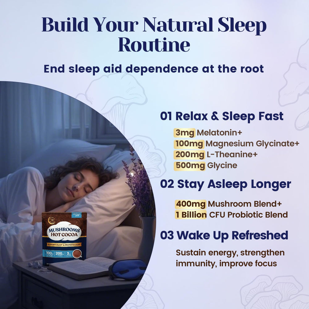 Venture Pal Mushroom Cocoa serving scoop - convenient measure for a mindful bedtime.
