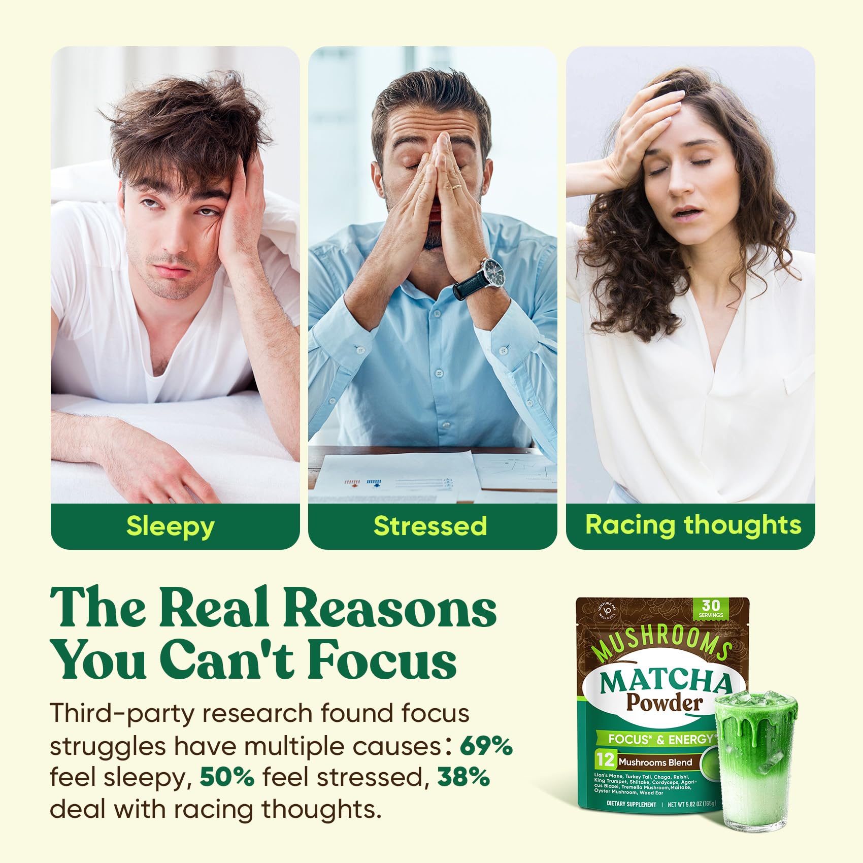 Venture Pal blend of mushrooms and spirulina promoting daily vitality.