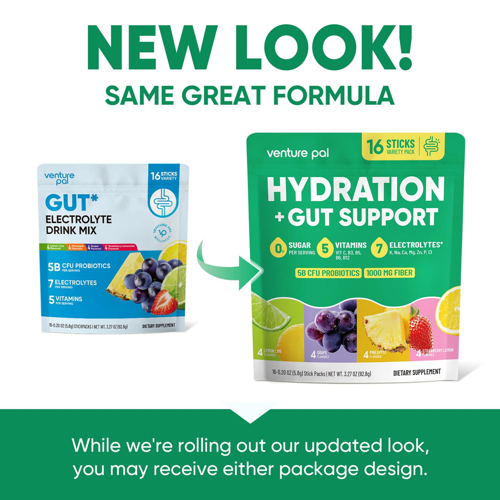 Venture Pal ready-to-drink sticks offering sugar-free hydration without jitters.