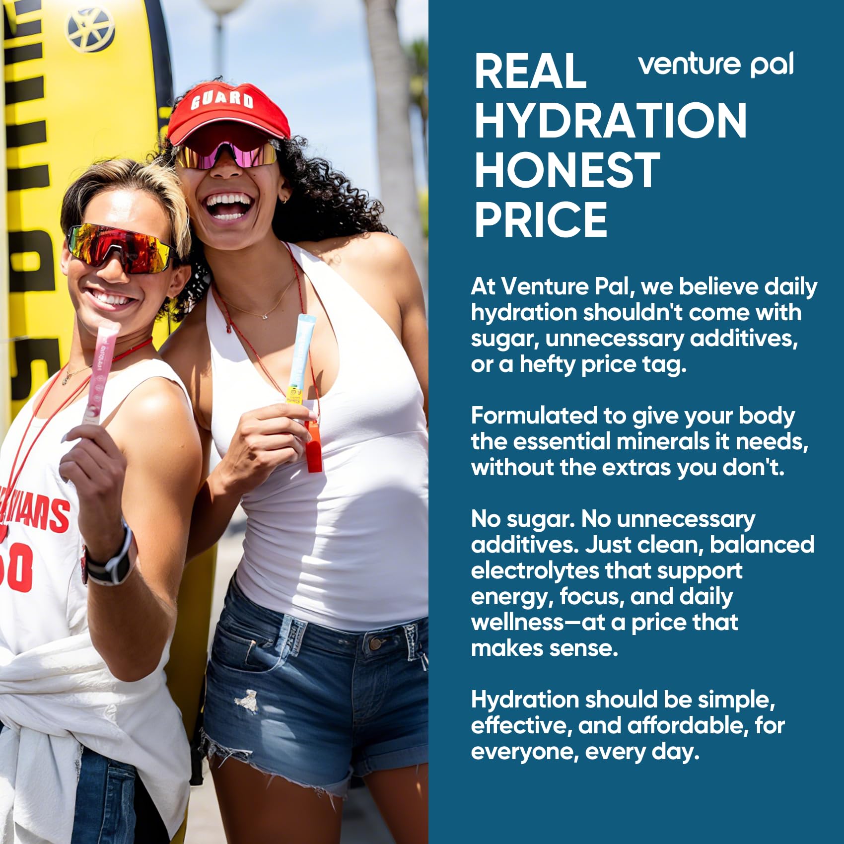 Venture Pal keto-friendly hydration powder with color-free formula