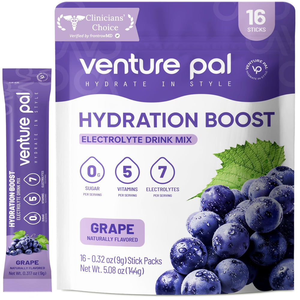 Venture Pal Sugar Free Electrolyte Packets box front with hydration option