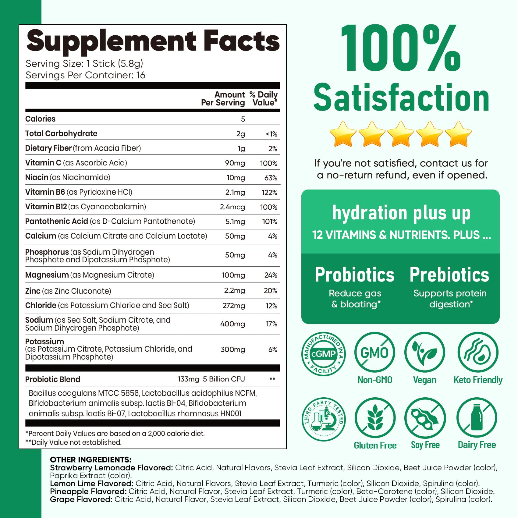 Venture Pal sugar-free electrolyte powder poured into water for quick hydration.