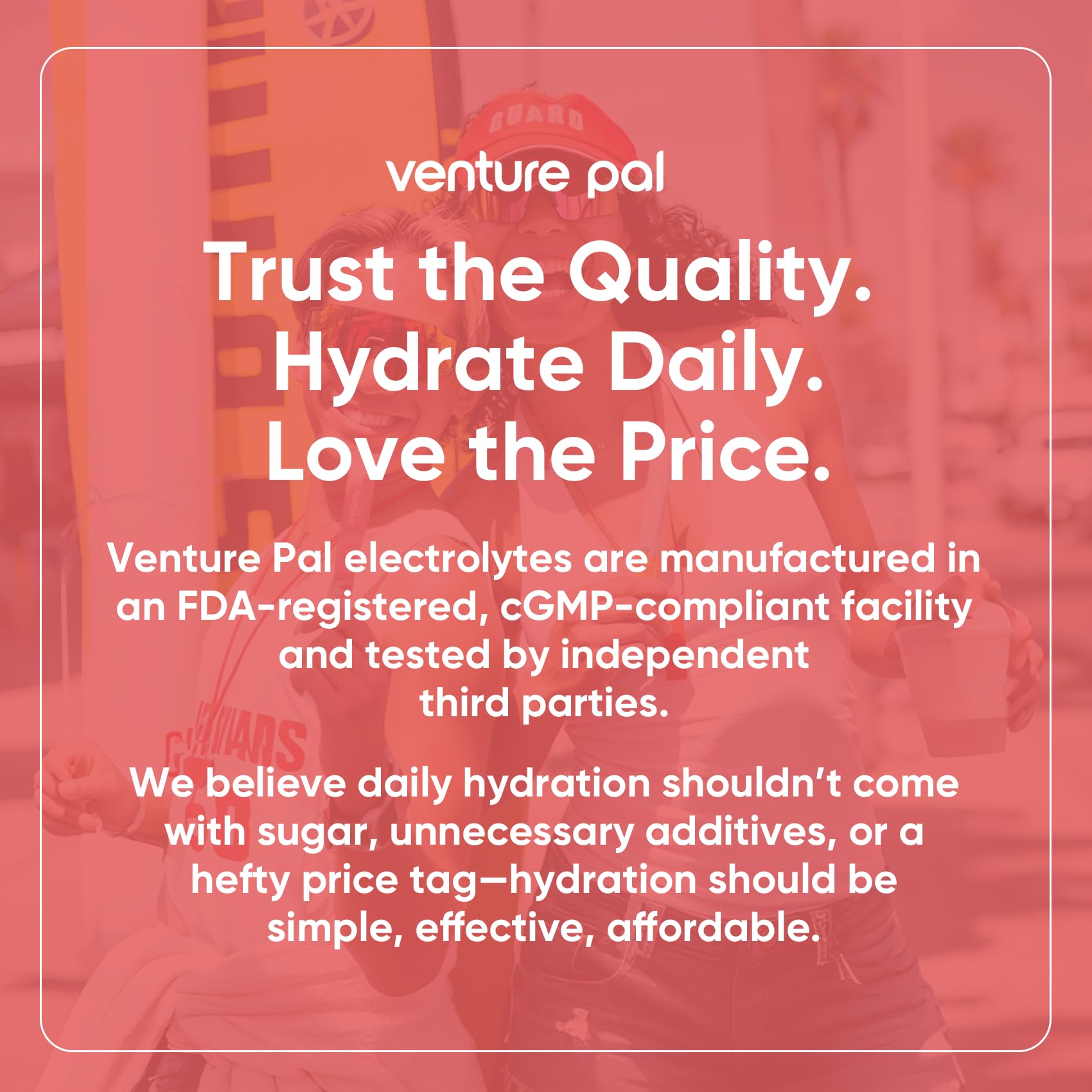 On-the-go Venture Pal electrolyte packets in a travel context
