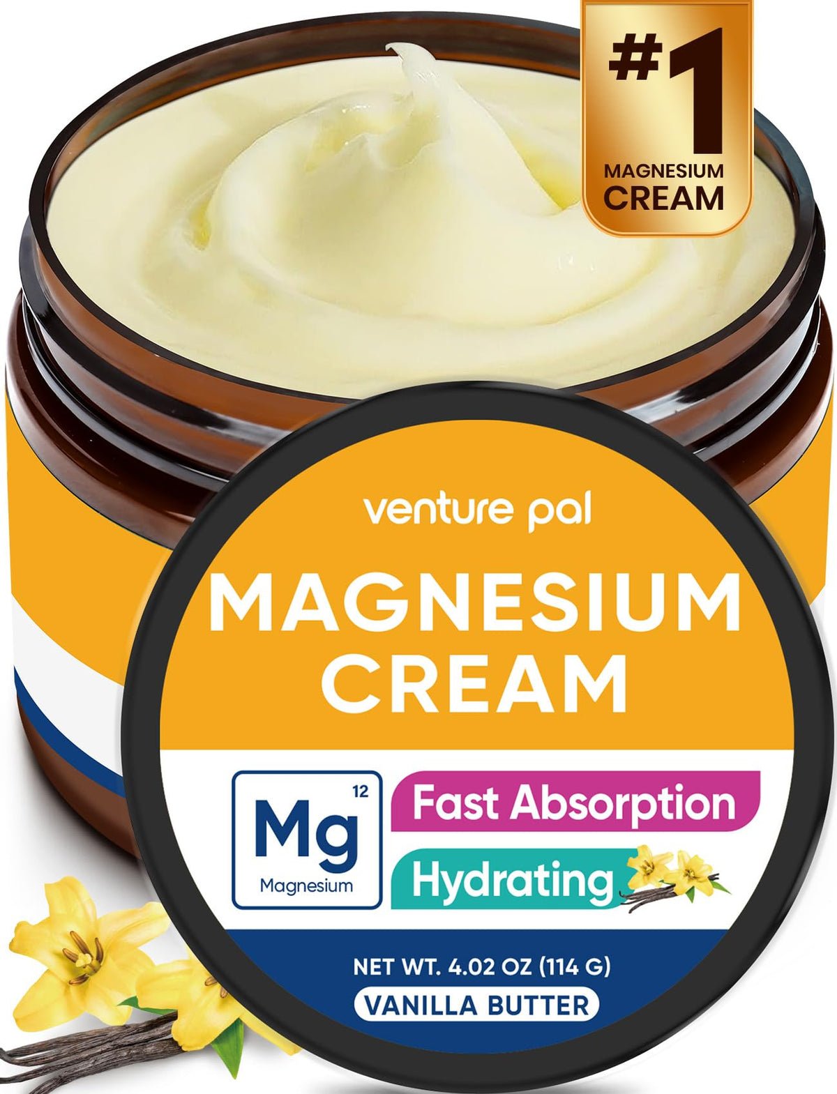 Venture Pal topical magnesium cream bottle ready for everyday moisture.