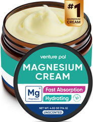 Venture Pal Topical Magnesium Cream bottle with pump for easy daily hydration