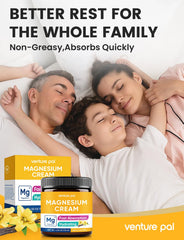 Close-up of texture in Venture Pal magnesium cream for smooth skin.