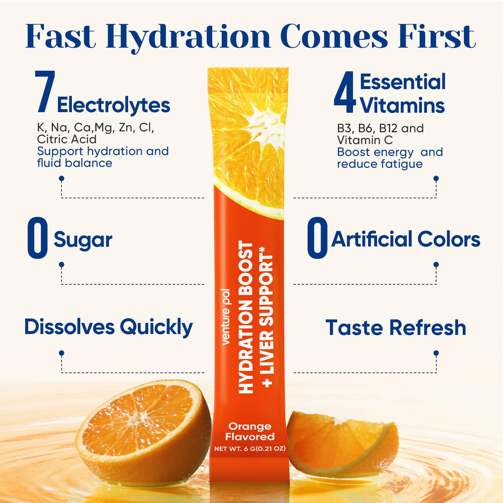 Venture Pal zero sugar formula label highlights clean, no artificial additives.
