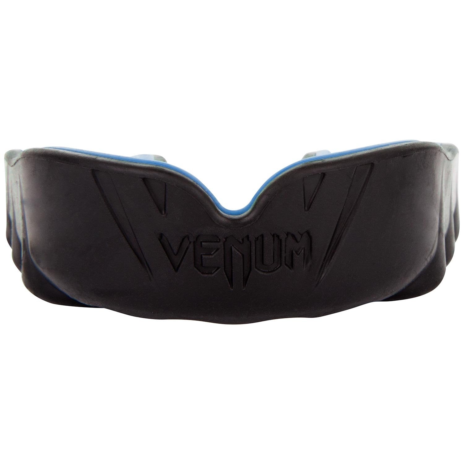Venum Challenger mouthguard with strap option shown for helmeted sports
