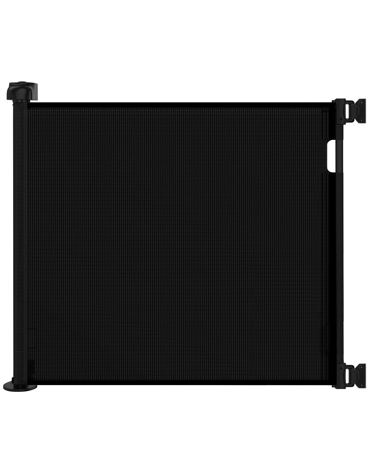 Veraste retractable gate extended across a doorway offering wide coverage for safety.