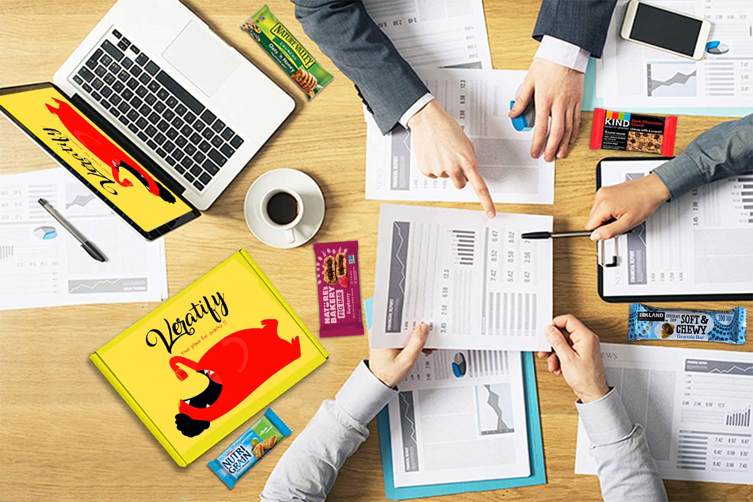 Veratify snack box office-break snacks, easy to share during meetings or study sessions.