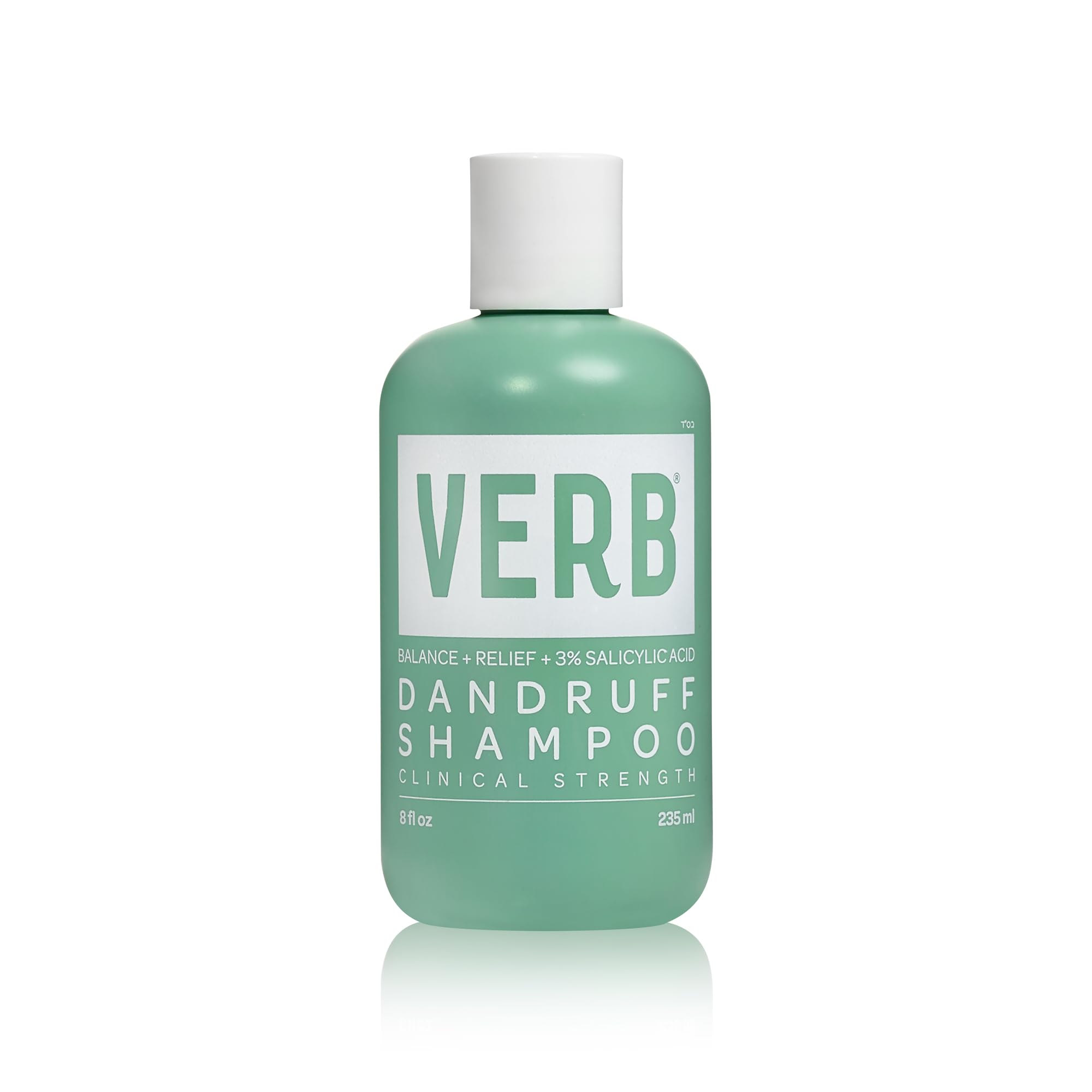 VERB Dandruff Shampoo bottle closeup highlights gentle cleansing and actives