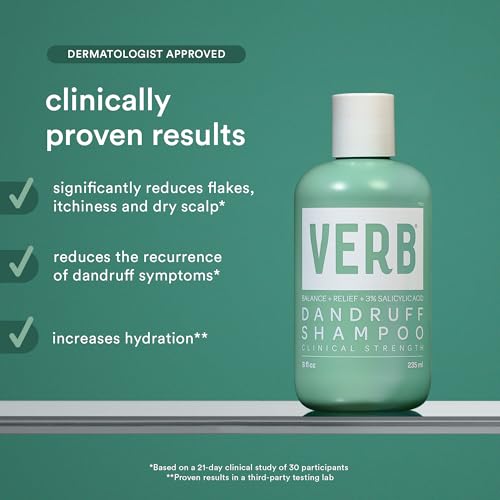 VERB Dandruff Shampoo foam demonstrates scalp-friendly lather for cleansing