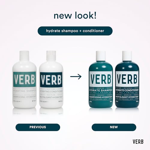 Verb Hydrate Shampoo pump close-up emphasizes easy application and lasting hydration.