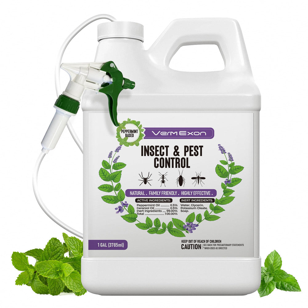 VermExon peppermint spray bottle front for quick home pest control