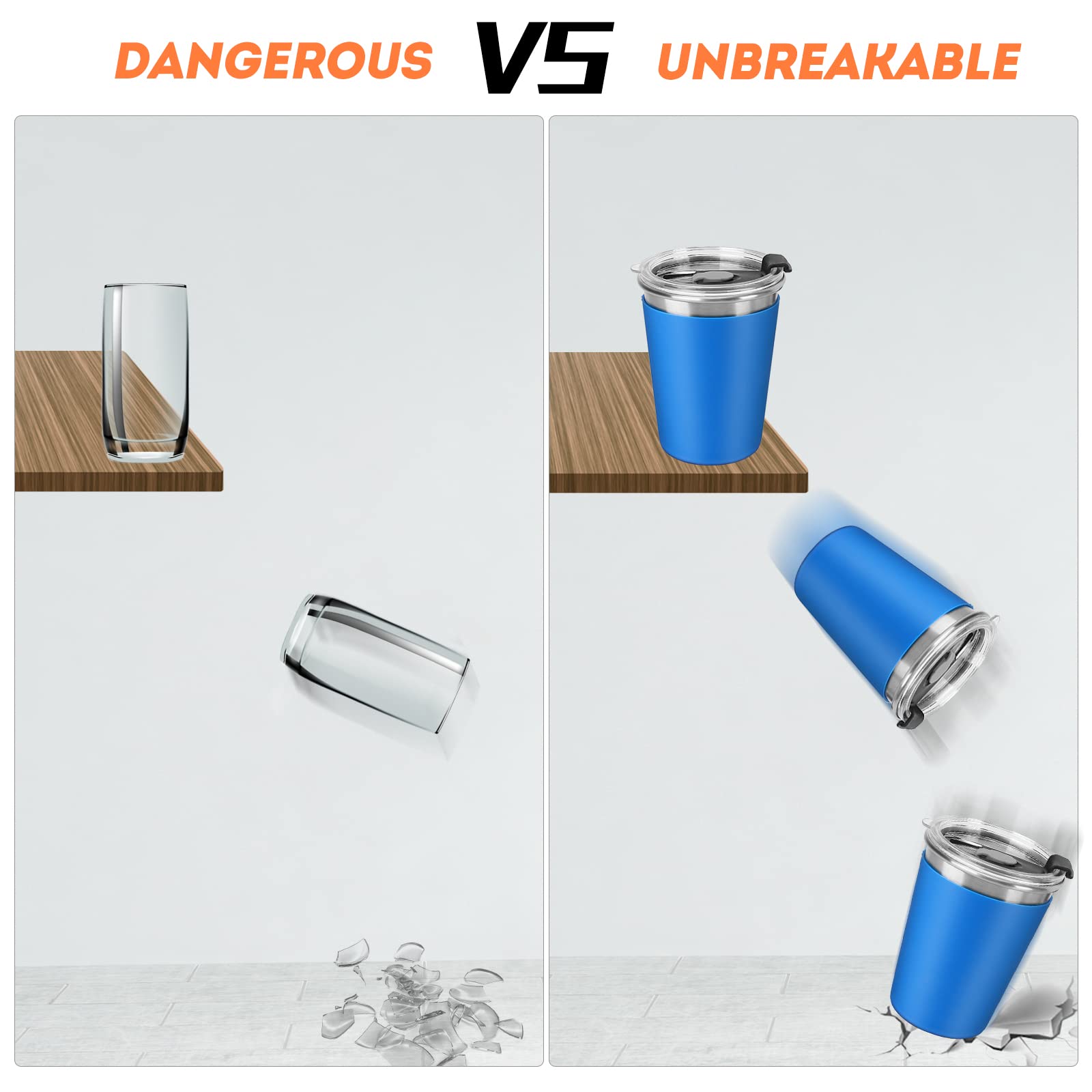 Vermida colorful sleeves provide grip and quick cup differentiation.