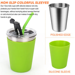 Vermida cup with soft silicone straw gentle on teeth during daily sips.