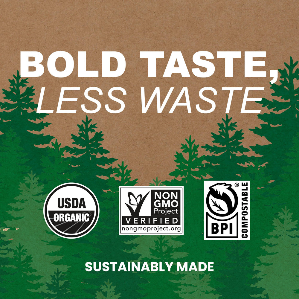 Compostable Vermont Coffee Company pods support eco-friendly coffee routines.