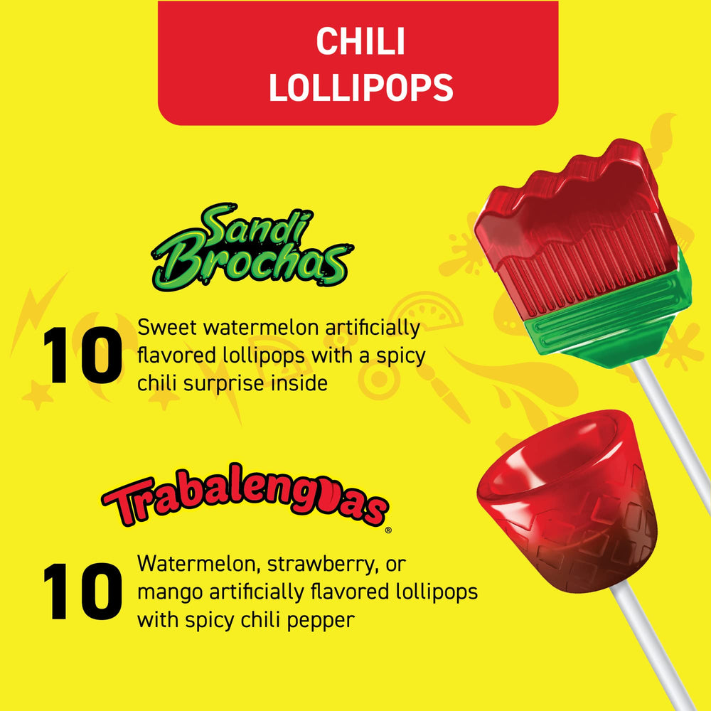 Vero Banda Fuego bag of individually wrapped lollipops for on-the-go snacking.