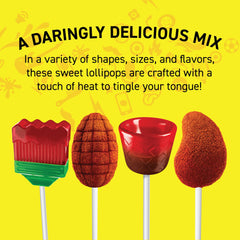 Vero Banda Fuego Trabalenguas chili candy lollipop with a fiery kick.