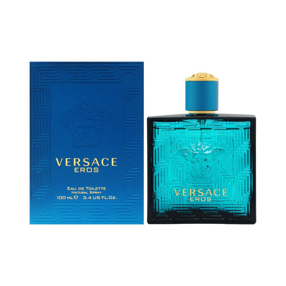Versace Eros for Men bottle with minty notes for bold confidence