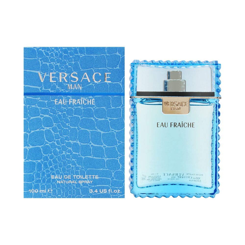 Versace Man Eau Fraiche bottle, sleek daily-wear packaging for easy application.