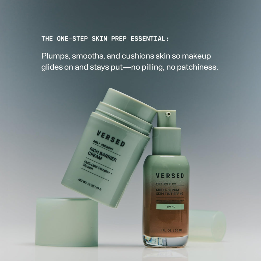 Versed Daily Recovery Rich Barrier Cream ingredients featuring squalane for nourishment.