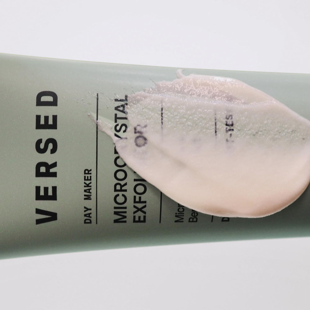 Versed Day Maker vegan ingredients icons signaling cruelty-free skincare.