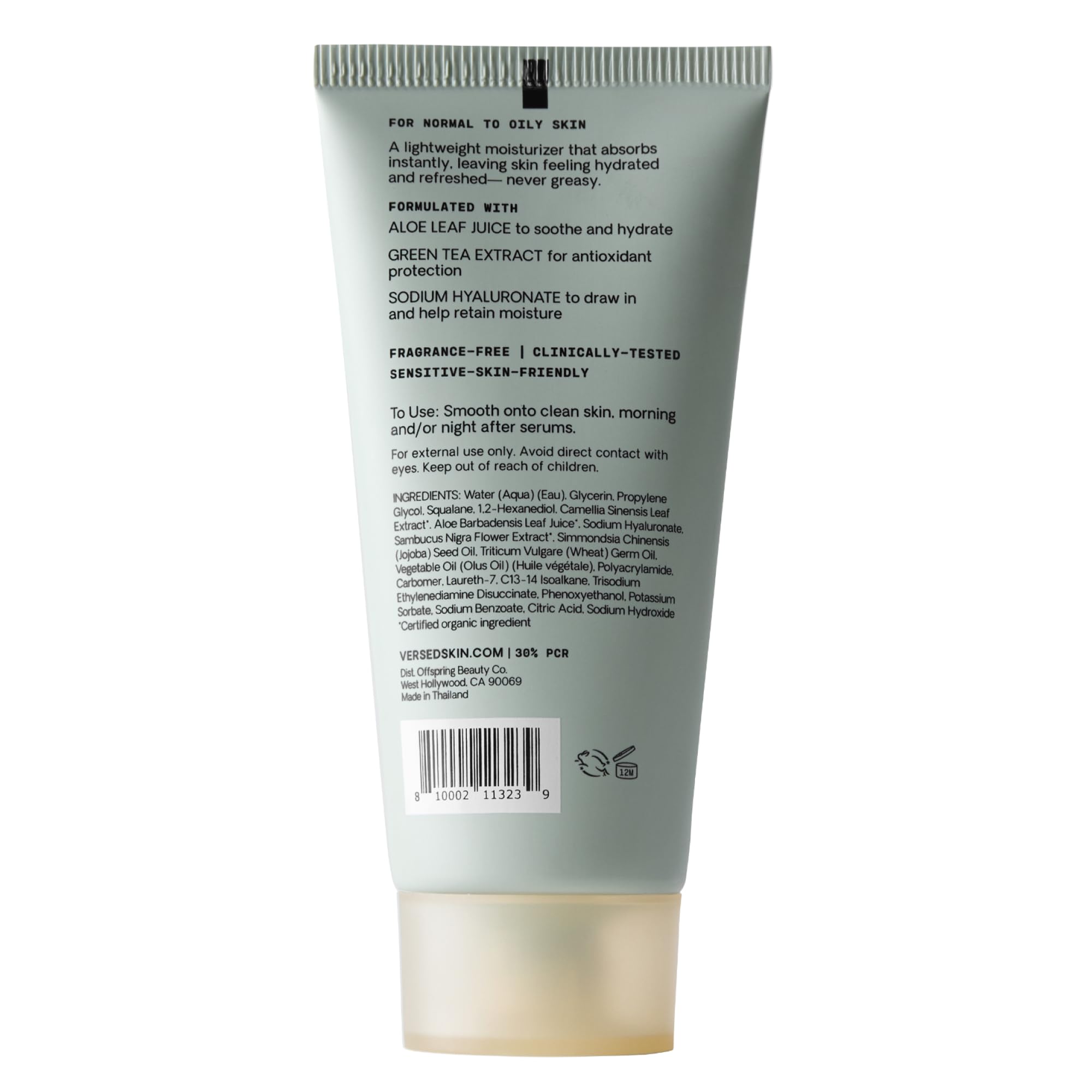 Versed Dew Point shown with serum for daily routine.