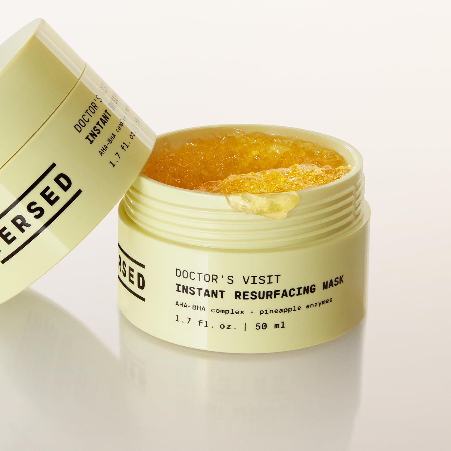 Versed Doctor’s Visit mask application showing smooth, even coverage.