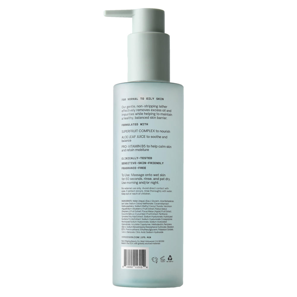 Versed The Purist packaging supports easy daily use in a minimal routine.