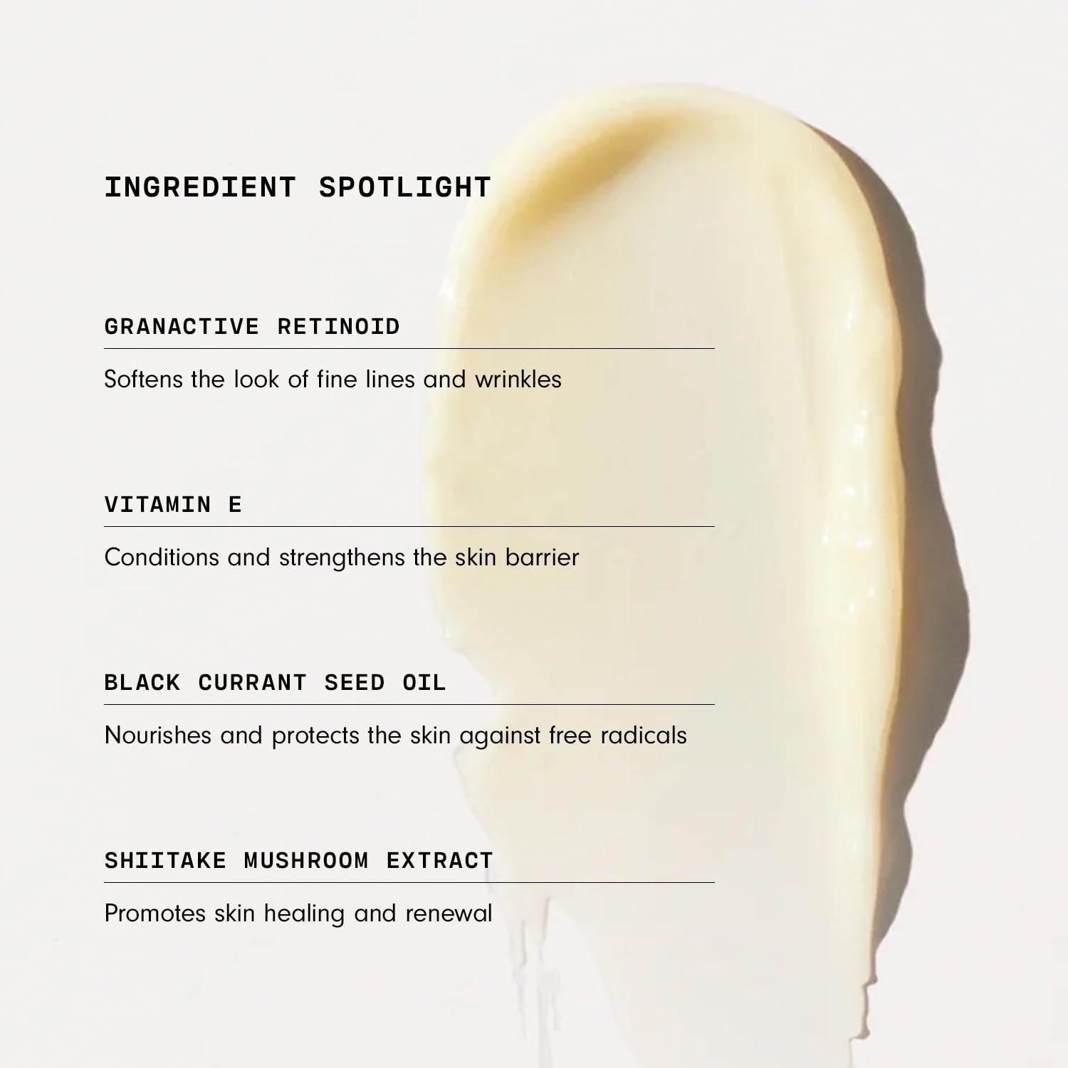 Versed Smooth Landing Eye Balm texture on skin, melts effortlessly for a smooth look