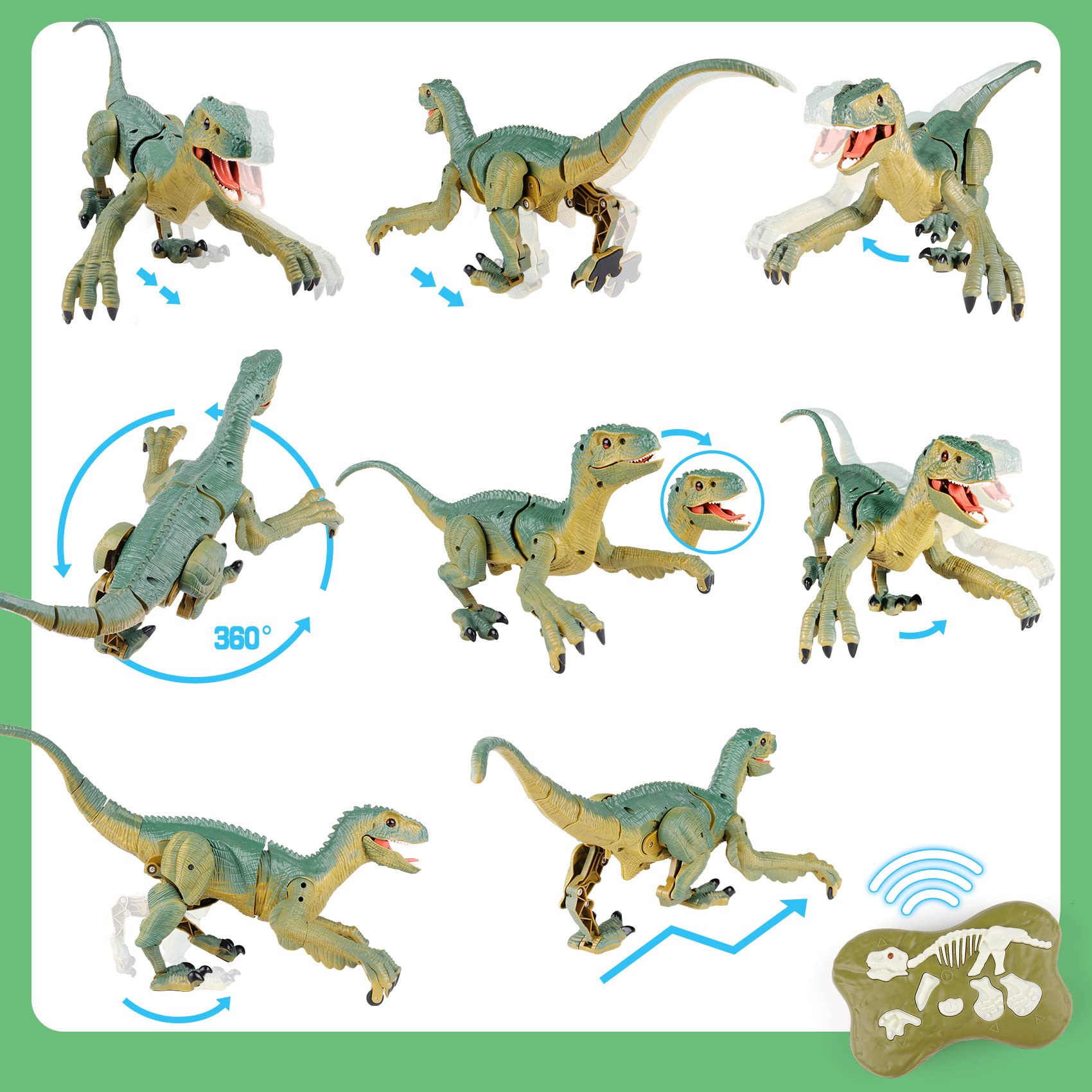 VERTOY Velociraptor RC figure delivers engaging light and sound cues