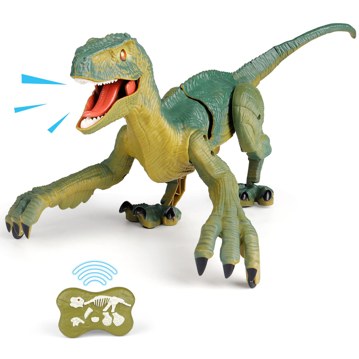 VERTOY remote control velociraptor walking action for imaginative indoor play