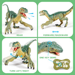 VERTOY velociraptor performs walking, tail and neck movements for lifelike play
