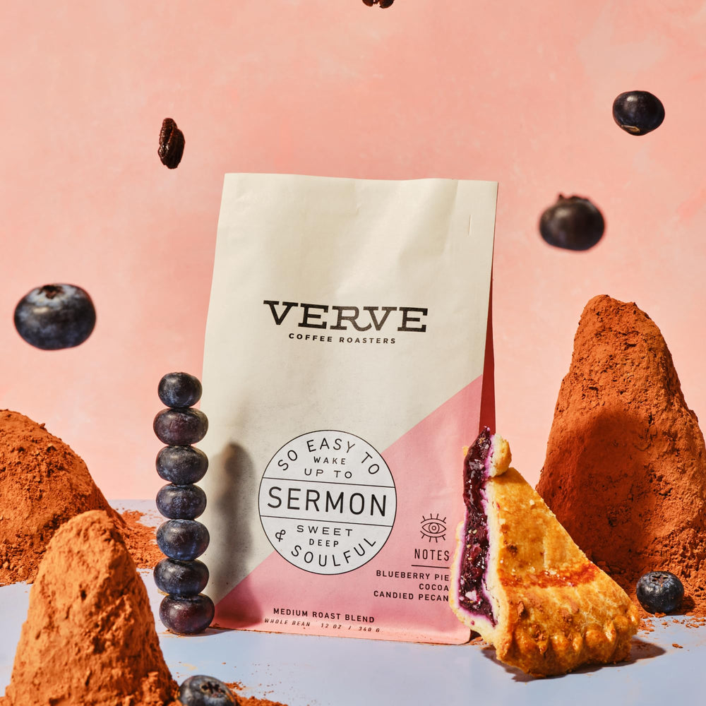 Verve Coffee Roasters Sermon Blend blueberry notes brighten the cup
