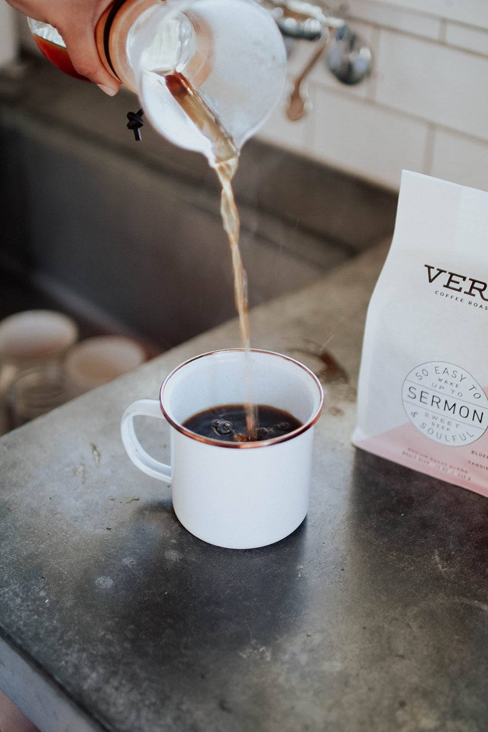 Verve Coffee Roasters Sermon Blend candied pecan hints in sip