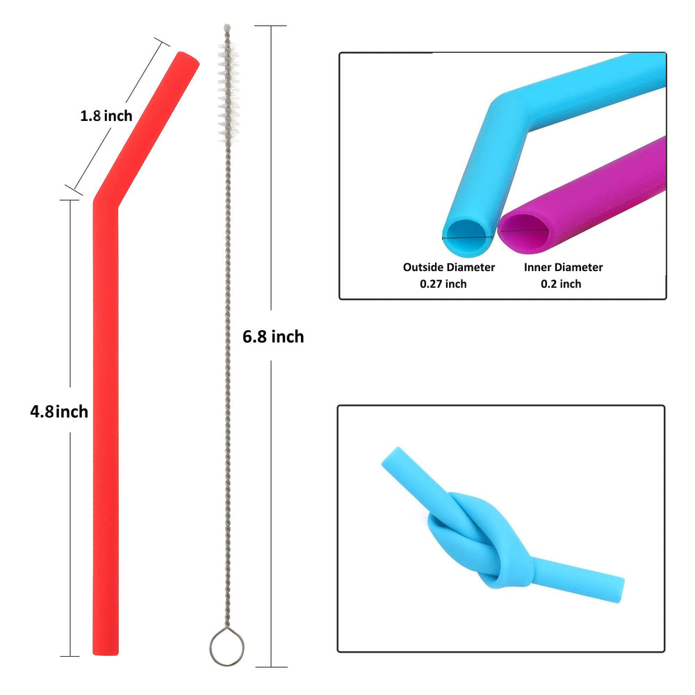 Veskaoty 16-piece set includes 12 straws and 4 brushes