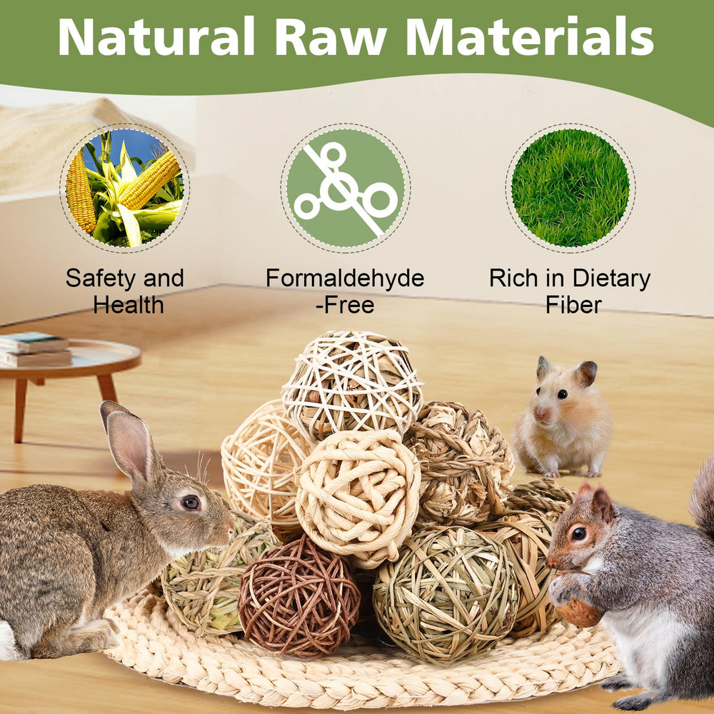 VESPRO wheat grass and seaweed ball blends texture variety for nibbling.