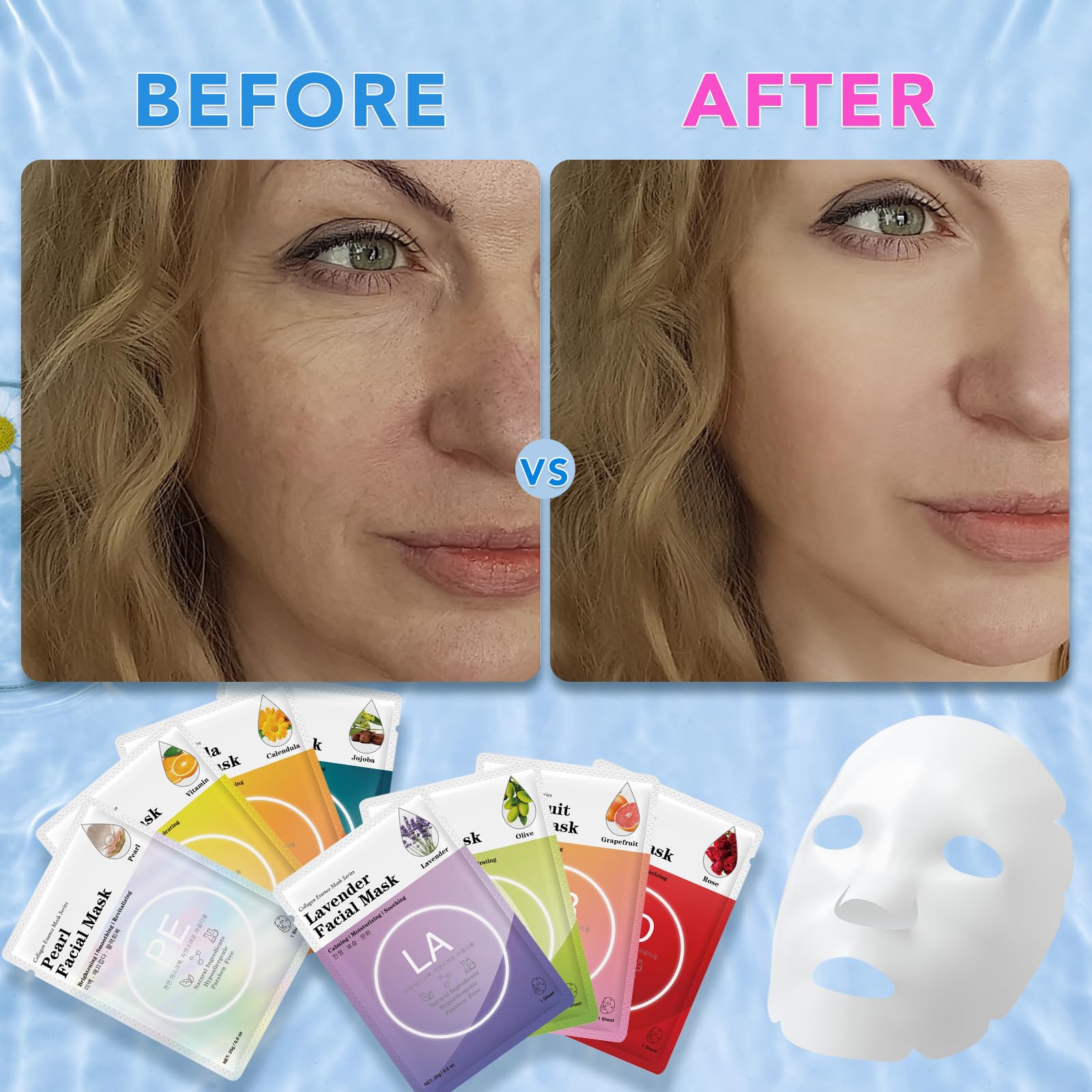 VESPRO Collagen Essence Mask skin-smoothing focus for refreshed complexion