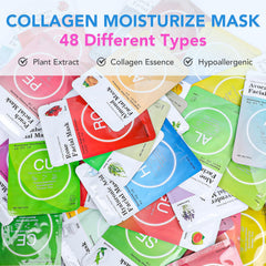 VESPRO Collagen Essence Mask variety display for all skin needs