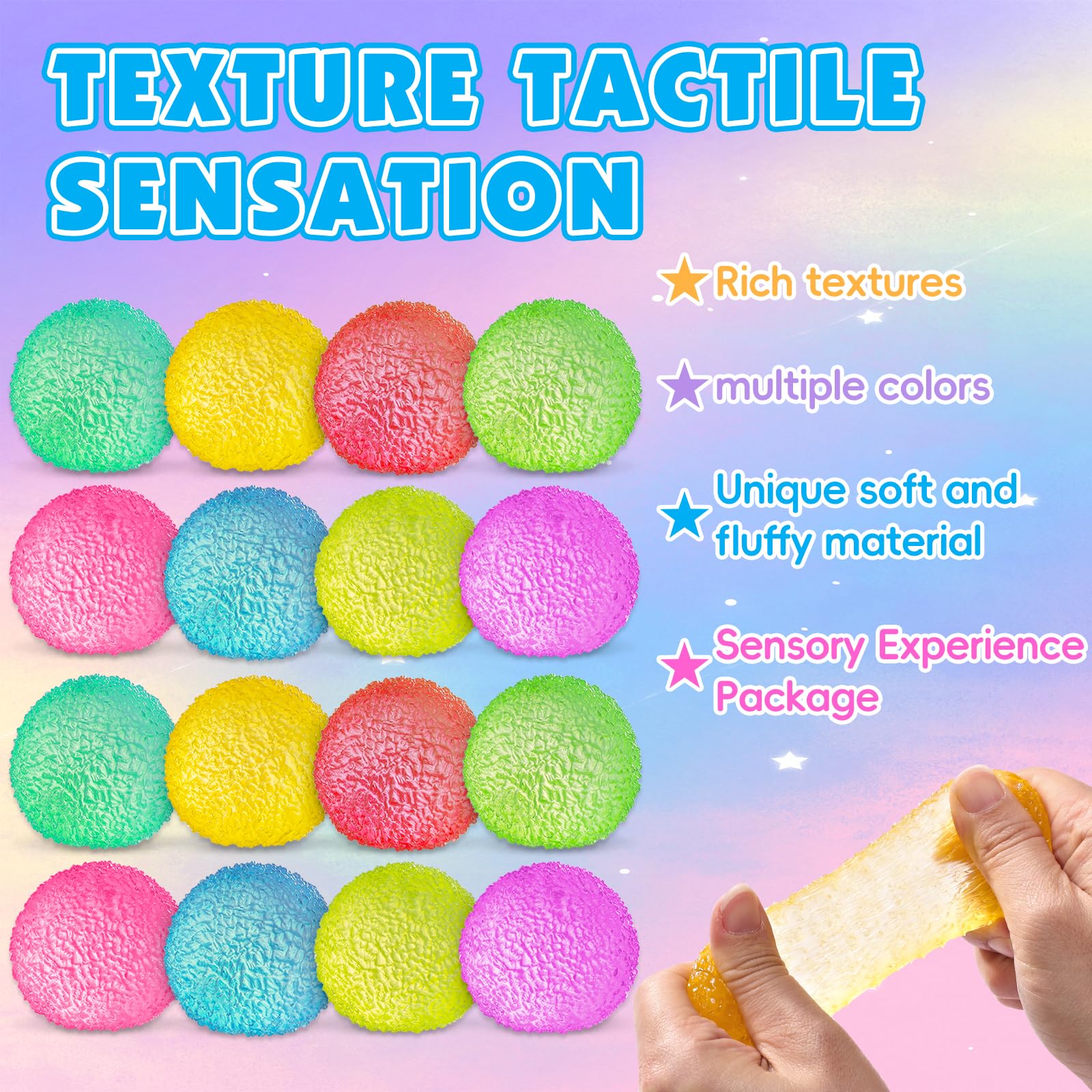 VESPRO gumdrop stress ball in bag pocket sized relief for on the go moments